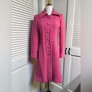 Vintage Marciano Mid Length Pink Wool Blend Coat Lined
